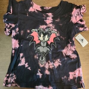 Girls DISNEY NWT Tie-Dye Bat Graphic T-Shirt